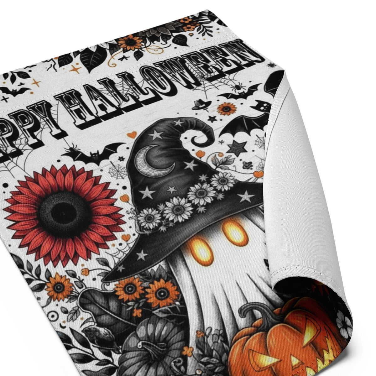 Happy Halloween Garden Flag Sublimation Design, Halloween Ghost Garden Flag, Cute Happy Halloween Garden Flag