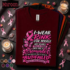Breast Cancer Survivor Shirt, I Wear Pink for Myself Tee, Pink Ribbon Butterfly Shirt, Inspirational Cancer Awareness Gift for Women