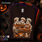 Cute Ghost Baker Halloween Shirt, Spooky Baking Tee, Pumpkin Cake and Cookie Shirt, Fall Bakery Gift, Halloween Kitchen T Shirt
