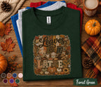Leaves & Lattes Shirt Cozy Fall Coffee Lover Tee Autumn Pumpkin Spice Shirt Fall Aesthetic Thanksgiving Coffee Bar Gift for Women