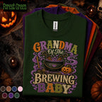 Grandma Brewing Baby Halloween Shirt, Pregnancy Announcement Tee, Witchy Grandma Gift, New Grandma Halloween Shirt, Spooky Baby Reveal