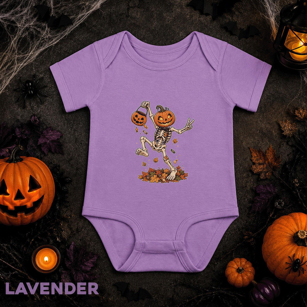 Baby Halloween Bodysuit, Pumpkin Skeleton Baby Shirt, Spooky Cute Infant Outfit, Baby Gift, Fall Newborn Onesie, Halloween Costume