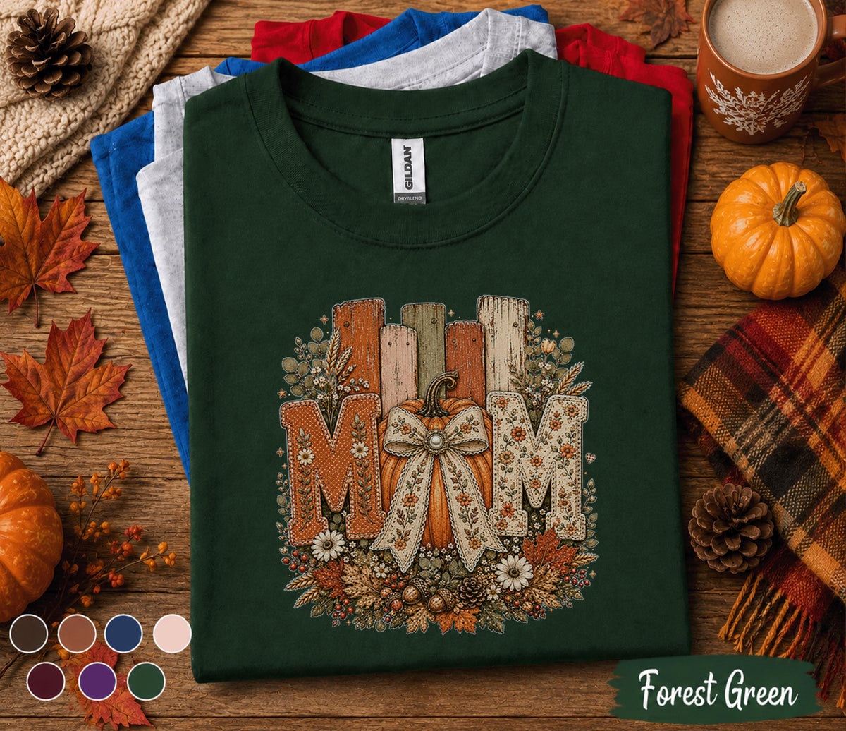 Mom Fall Shirt, Pumpkin Mom Sweatshirt, Cozy Autumn Mom Tee, Cute Mama Thanksgiving Shirt, Floral Pumpkin Harvest Gift Mom, Fall Season