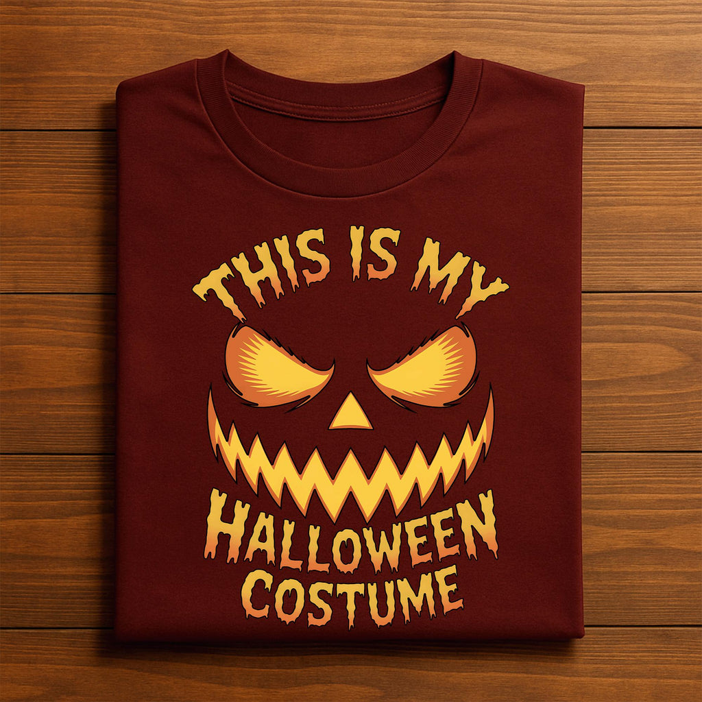 This Is My Halloween Costume Shirt, Funny Scary Pumpkin Face Shirt Men Women