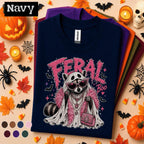 Feral Boo Raccoon Halloween Shirt, Pink Ghost Raccoon Tee, Funny Trash Panda T Shirt, Spooky Glam Halloween Tee, Raccoon Gift