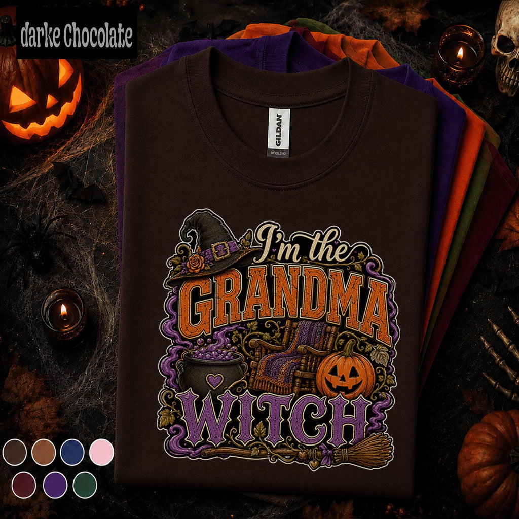 Grandma Witch Halloween Shirt, Funny Witch Grandma Tee, Spooky Grandma Halloween Gift, Retro Pumpkin Witch Shirt, Fall Grandmother Tee