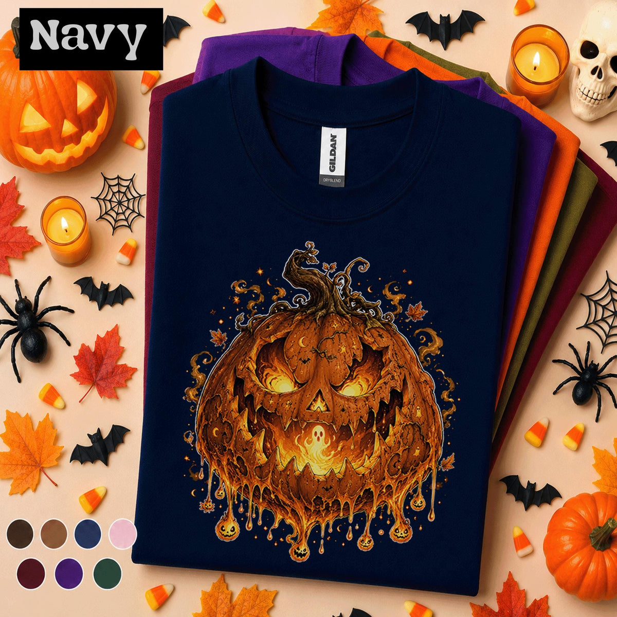 Scary Jack O Lantern Halloween Shirt, Creepy Pumpkin Tee, Spooky Ghost Pumpkin Shirt, Horror Halloween Tee, October Gift Shirt