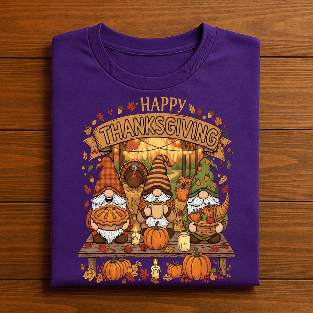 Happy Thanksgiving Family Matching Shirt Turkey Autumn Pumpkin Fall Outfits, Happy Thanksgiving Sweatshirt, Thankful Thanksgiving Gnome Gift