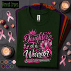 Breast Cancer Awareness Shirt, Daughter of a Warrior Tee, Pink Ribbon Support Shirt, Cancer Fighter Family Gift, Pink October Women Tee