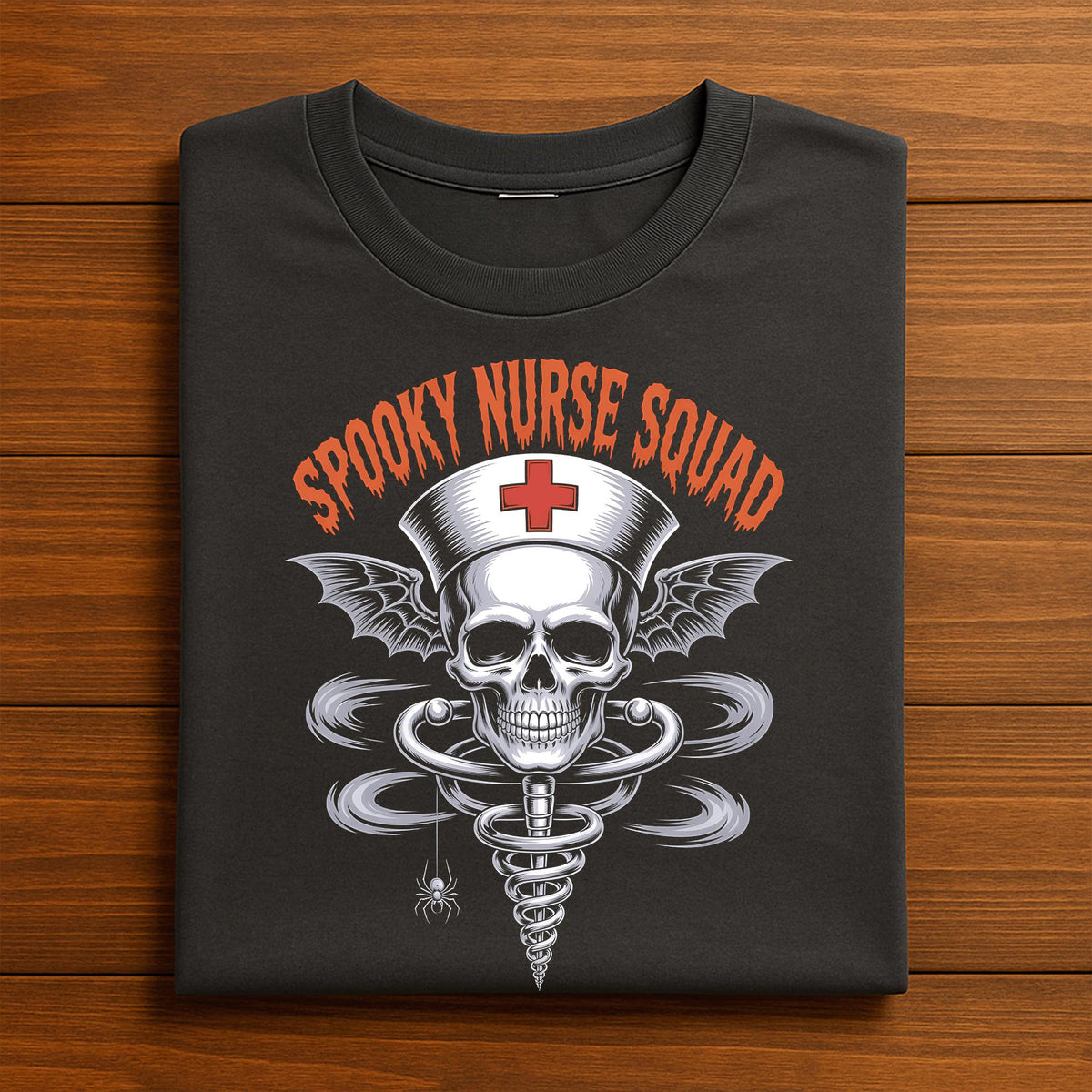 Spooky Nurse Squad Shirt Creepy Halloween Nurse Tee Skull Medical Halloween Outfit ICU Halloween ER Staff And Scary Nurse Life Sweatshirt