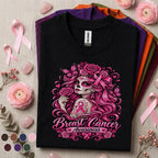 Breast Cancer Awareness Shirt, Pink Ribbon Sugar Skull Tee