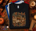 All Booked for Fall Shirt, Cozy Autumn Book Lover Tee