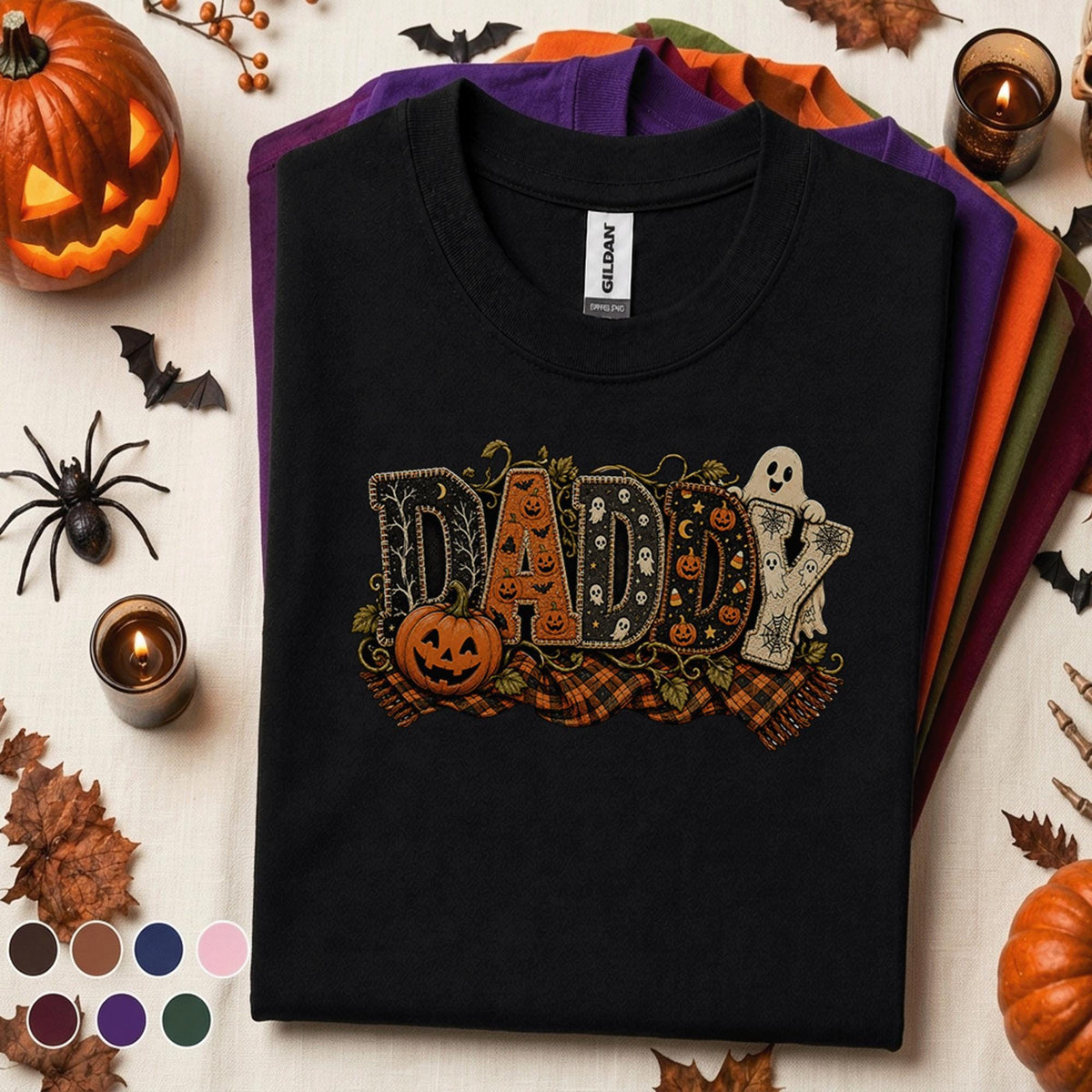 Daddy Halloween Shirt, Spooky Dad Pumpkin Tee
