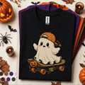 Cute Ghost Halloween Shirt, Skateboard Ghost Tee