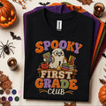 Spooky First Grade Club Halloween Shirt, Cute Ghost Teacher Tee