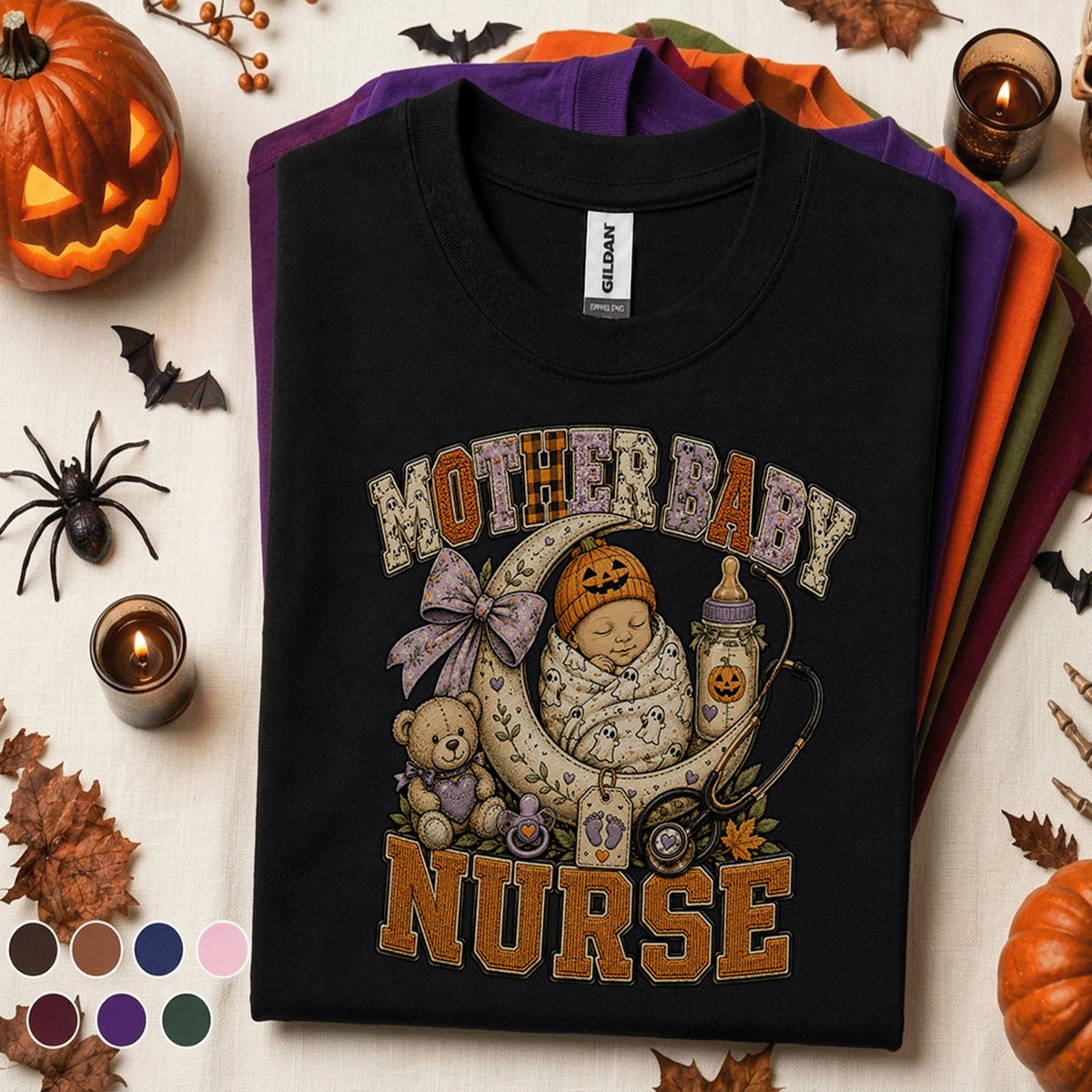 Mother Baby Nurse Halloween Shirt, Labor Delivery Nurse Tee