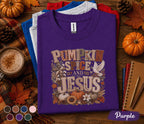 Pumpkin Spice And Jesus Shirt, Christian Fall Shirt, Faith Based Autumn Pumpkin Tee, Thanksgiving Christian Sweatshirt, Cozy Pumpkin Spice