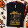 Electrician Halloween Shirt, Funny Skeleton Electrician Tee