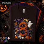 8th Birthday Halloween Shirt, Spooky Number 8 Tee, October Birthday Party Shirt, Ghost Pumpkin Witch Kids Halloween Birthday Gift Girls Boys