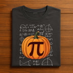 Pumpkin Pi Math Shirt Funny Halloween Teacher Tee With Pumpkin Pi Symbol & Math Formulas Perfect For Nerds Students And Geek Spooky Costume