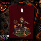 Skeleton Pickleball Halloween Shirt, Spooky Pickleball Player Tee, Funny Pumpkin Paddle Sports Gift, Halloween Court T Shirt