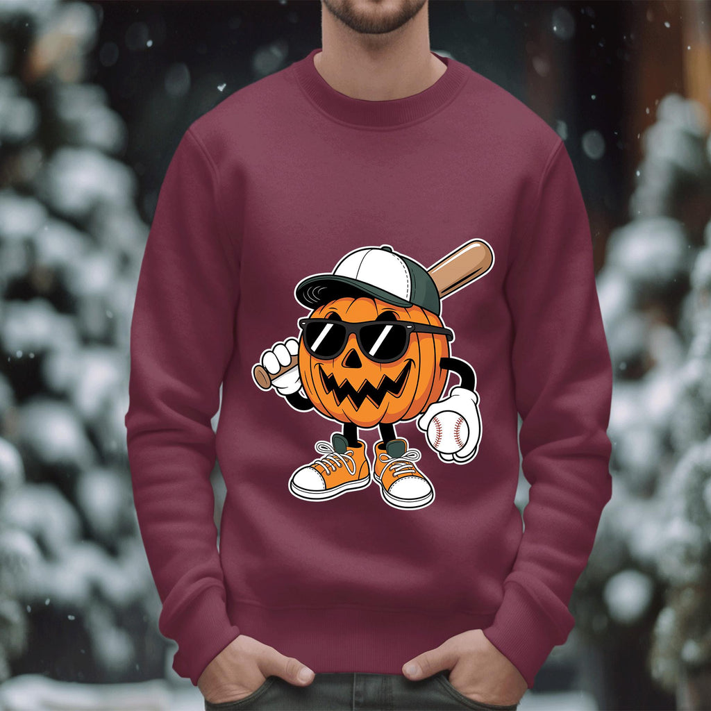 Pumpkin Baseball Halloween Shirt, Funny Jack O Lantern Sports Fan Tee, Spooky Baseball Sweatshirt, Haunted Pumpkin Shirt, Halloween Baseball