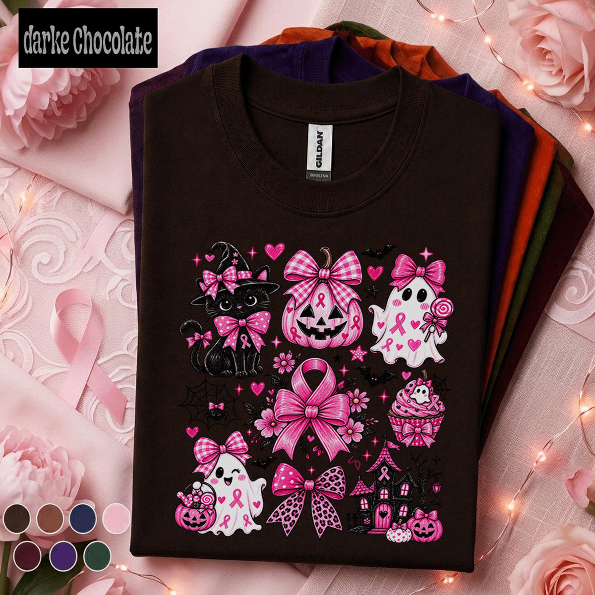 Breast Cancer Awareness Shirt, Pink Halloween Shirt, Pink Ribbon Ghost Tee, Spooky Season Pink Out Shirt, October Awareness Gift Women