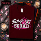 Breast Cancer Awareness Shirt, Support Squad Pink Ribbon Tee, October Awareness Team Shirt, Cancer Walk Family Support Gift for Women Tee