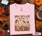 Cute Autumn Goose Shirt, Cozy Fall Reading Goose Tee, Cottagecore Duck Pumpkin T-Shirt, Book Lover Thanksgiving Gift, Harvest Season Outfit