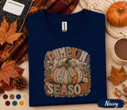 Pumpkin Season Shirt, Cozy Autumn Pumpkin Tee, Fall Pumpkin Sweatshirt, Harvest Thanksgiving Shirt, Cute Rustic Plaid Pumpkin Bow Top