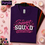 Breast Cancer Awareness Shirt, Support Squad Pink Ribbon Tee, Breast Cancer Support Team Shirt, October Awareness Walk Family Gift Tee