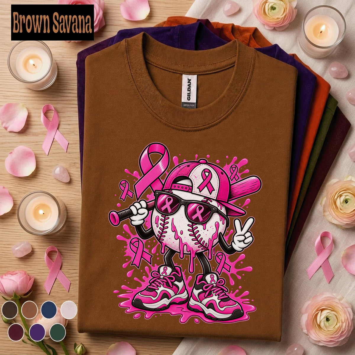 Breast Cancer Awareness Baseball Shirt, Pink Ribbon Baseball Tee, Pink Out Sports Shirt, October Game Day Cancer Support Gift for Women