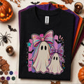 Cute Ghost Halloween Shirt, Coquette Bow Ghost Tee