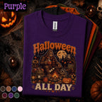 Bigfoot Halloween Shirt, Sasquatch Camping Tee, Halloween All Day Shirt, Spooky Campfire Cryptid Tee, Fall Gift for Bigfoot Lovers