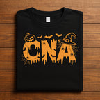 CNA Halloween Shirt, Spooky Nursing Assistant Pumpkin Bat Tee