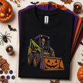Skeleton Construction Halloween Shirt, Skid Steer Pumpkin Tee