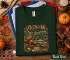Autumn Is My Love Language Shirt, Vintage Fall Truck Pumpkin Patch Tee, Cozy Harvest T-Shirt, Thanksgiving Autumn Lover Gift, Fall Outfit