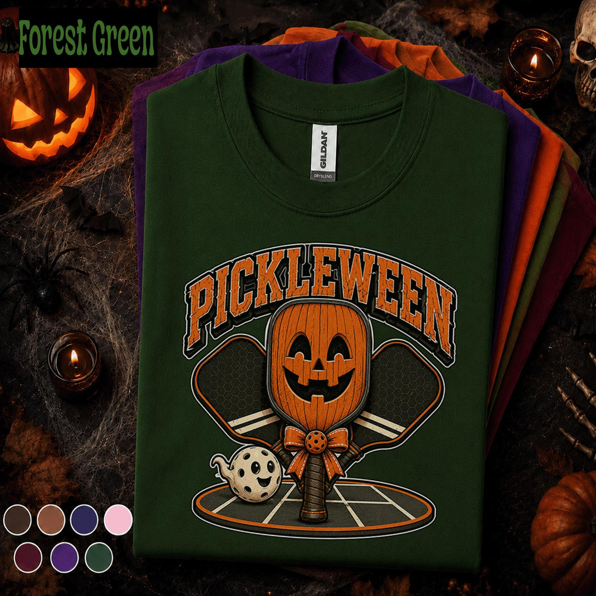 Pickleween Halloween Shirt, Funny Pickleball Pumpkin Tee, Spooky Pickleball Player Gift, Halloween Sports Shirt, Fall Court Tee