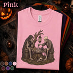 Skeleton Chess Halloween Shirt, Gothic Chess Player Tee, Spooky Skeleton Graphic Shirt, Dark Academia Gift, Vintage Halloween Chess Tee