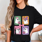 Cute Kawaii Ghost Shirt, Coquette Halloween Ghost Tee, Pastel Aesthetic Spooky Season Top, Girly Ghost Halloween Sweatshirt, Women Halloween