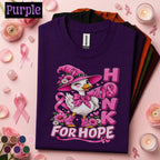 Breast Cancer Awareness Shirt, Honk for Hope Duck Tee, Pink Ribbon October Shirt, Cute Support Squad Gift, Survivor Fighter Women