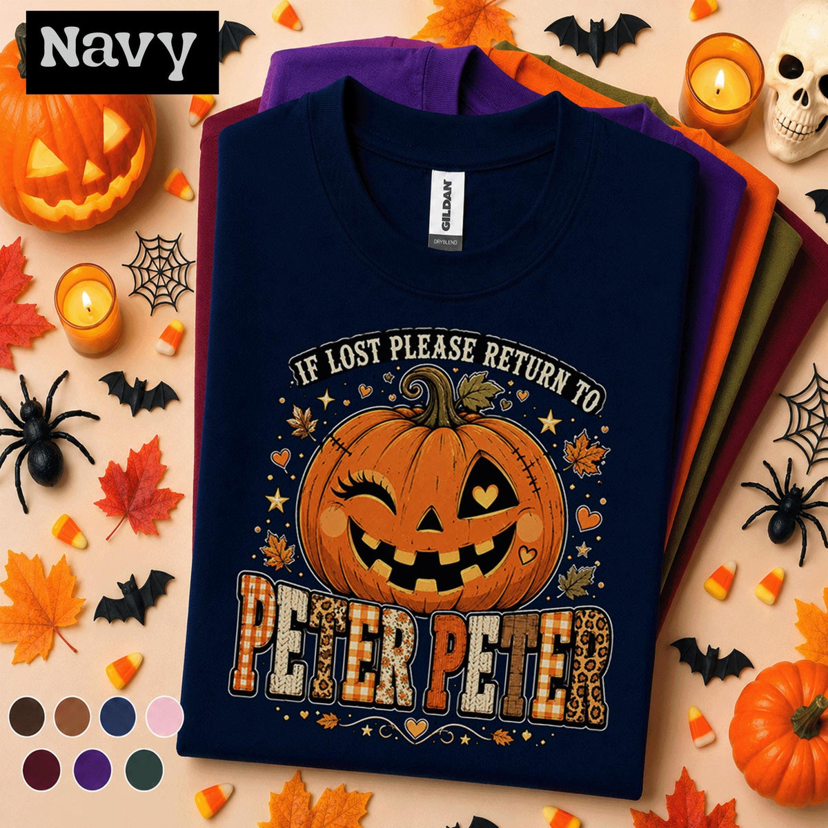 If Lost Please Return to Peter Peter Halloween Shirt, Cute Pumpkin Tee, Funny Spooky Season Shirt, Fall Pumpkin Lover Gift