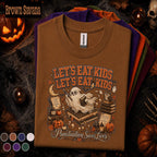 Funny English Teacher Halloween Shirt, Lets Eat Kids Punctuation Saves Lives Tee, Spooky Grammar Teacher Gift, Fall Classroom Educator Tee