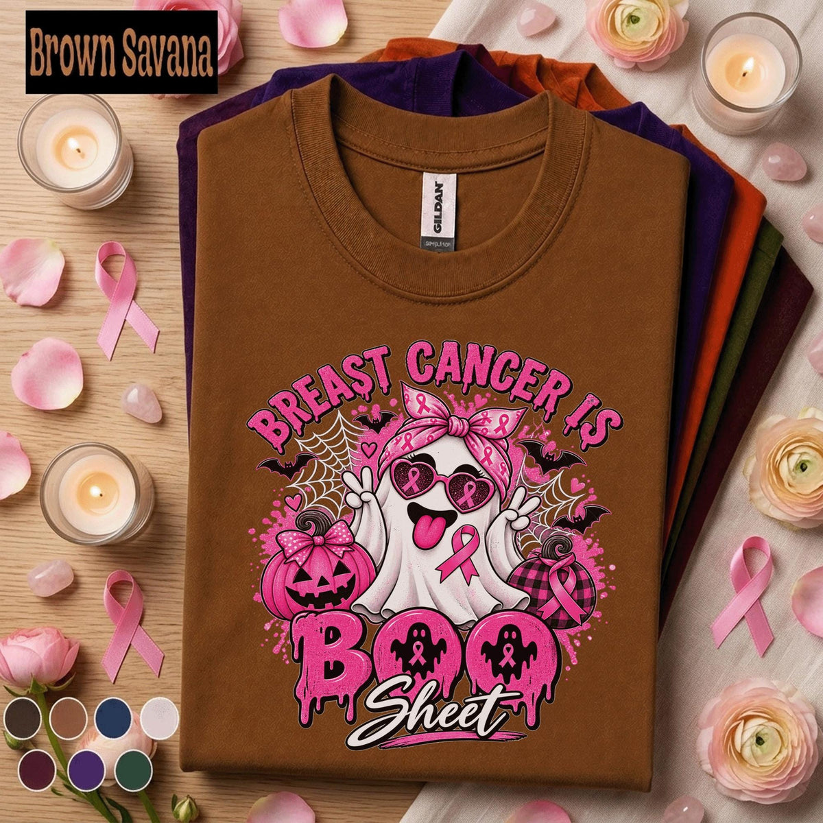 Breast Cancer Awareness Halloween Shirt, Breast Cancer Is Boo Sheet Ghost Tee, Pink Ribbon Spooky Season Shirt, October Warrior Gift Tee
