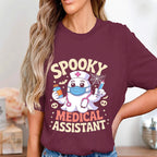 Groovy Spooky Medical Assistant Shirt Funny Ghost Halloween Tee, Nurse Halloween Medical Shirt For Healthcare Workers And Assistants Gift