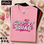 Breast Cancer Awareness Shirt, Support Squad Pink Ribbon Tee, October Awareness Team Shirt, Cancer Walk Family Support Gift for Women Tee
