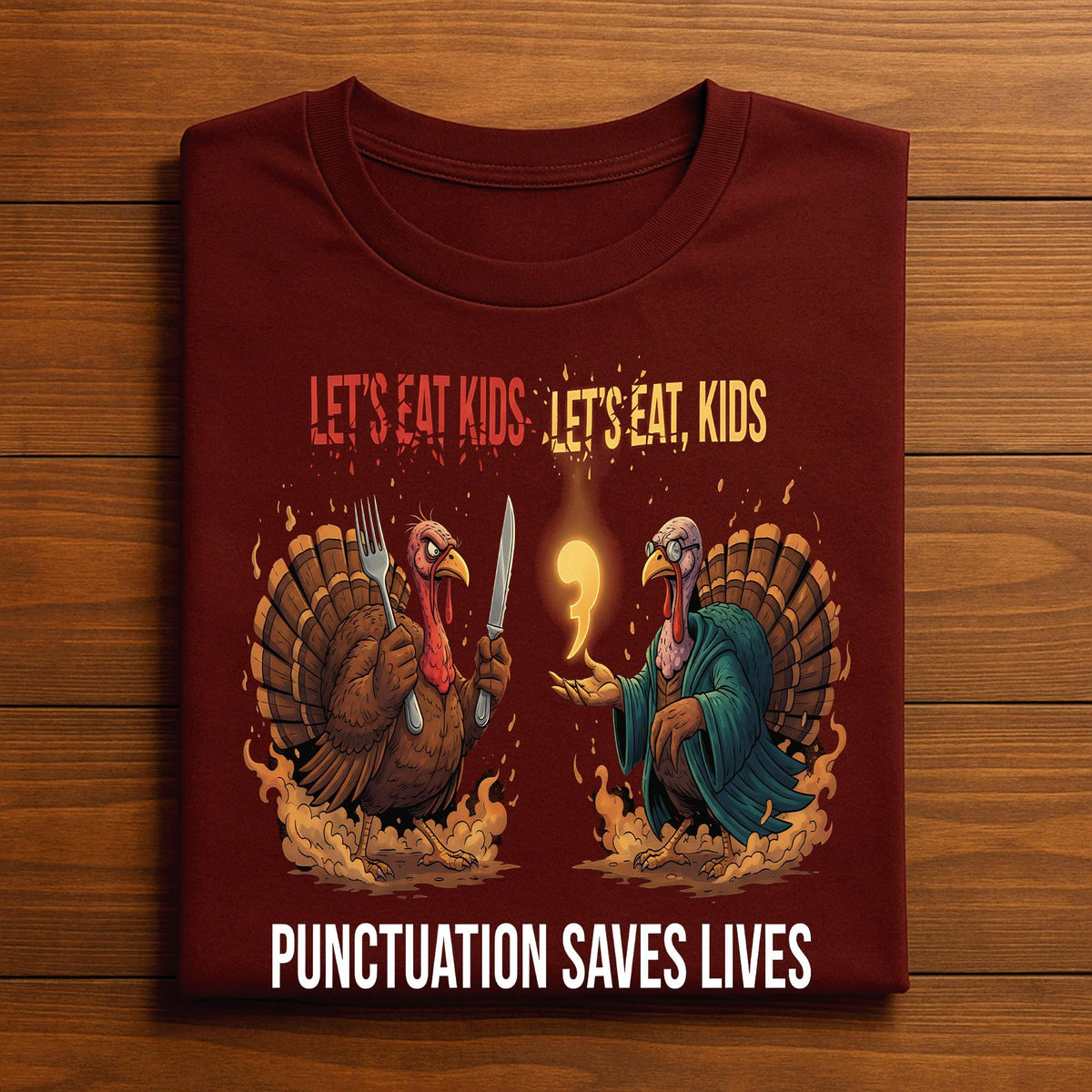 Lets Eat Kids Punctuation Funny Thanksgiving Teacher Turkey, Funny Teacher Thanksgiving Kids Grammar Teacher Sweatshirt, Teacher turkey