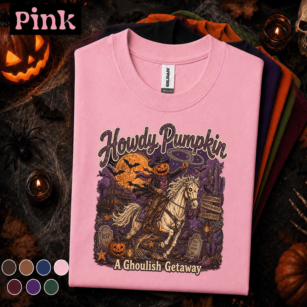 Howdy Pumpkin Halloween Shirt, Western Cowboy Pumpkin Tee, Spooky Rodeo T Shirt, Vintage Cowgirl Halloween Tee, Fall Gift