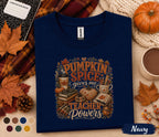 Pumpkin Spice Gives Me Teacher Powers Shirt, Fall Teacher Shirt, Autumn Classroom Tee, Pumpkin Spice Teacher Gift, Cozy Back to School Shirt