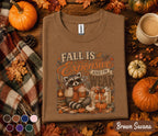 Fall Is Expensive And I'm Weak Shirt, Funny Fall Raccoon Pumpkin Spice Coffee Tee, Cute Autumn Sweatshirt, Thanksgiving Cozy Season Shirt